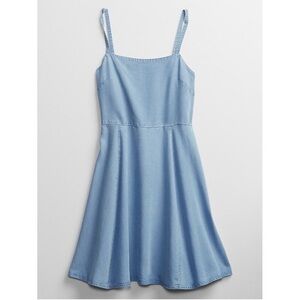 Gap Squareneck Cami Dress Chambray Denim Mini Women's Size Large